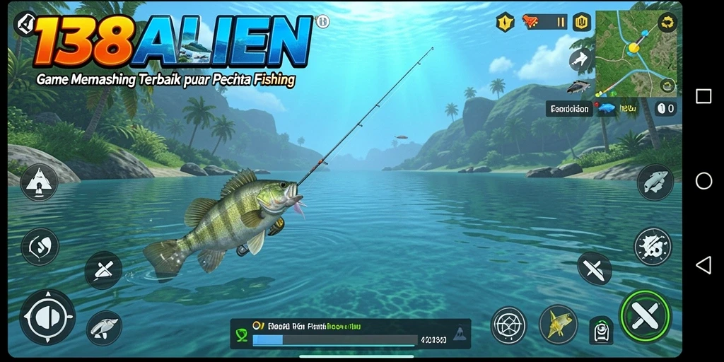 Screenshot menampilkan gameplay seru dalam memancing di 138ALIEN.