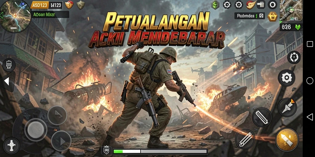 Tangkapan layar menunjukkan pertarungan mendebarkan dengan grafis yang menawan.
