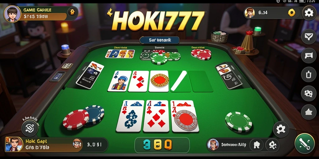 Screenshot HOKI777 menunjukkan gameplay Gaple yang seru dan interaktif.
