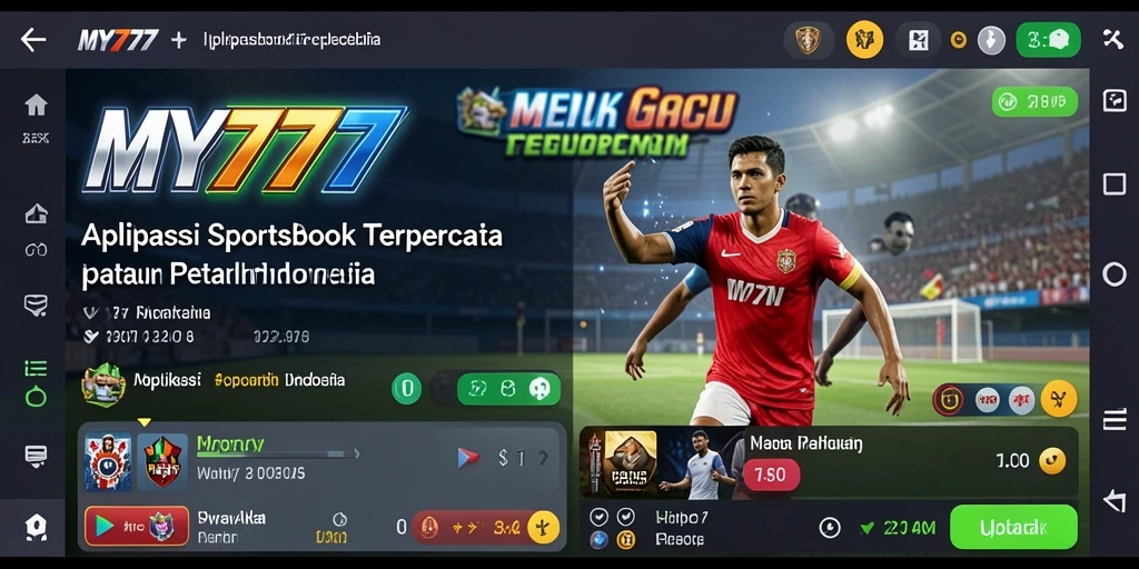 Tampilan antarmuka aplikasi MY777 yang menarik dan interaktif.