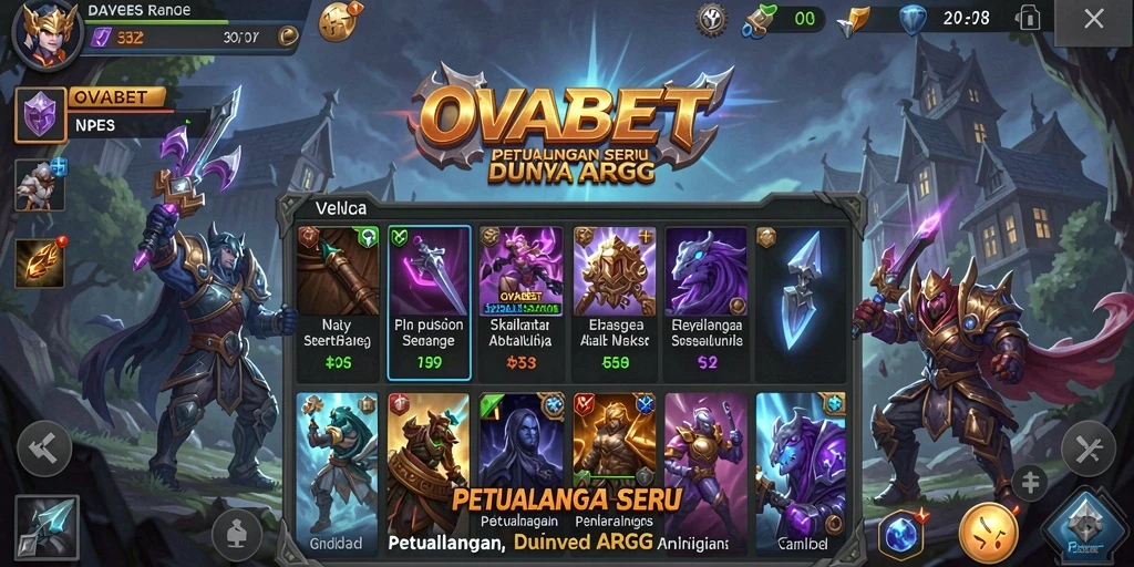 Tampilan screenshot ini menunjukkan combat yang seru dalam OVABET.