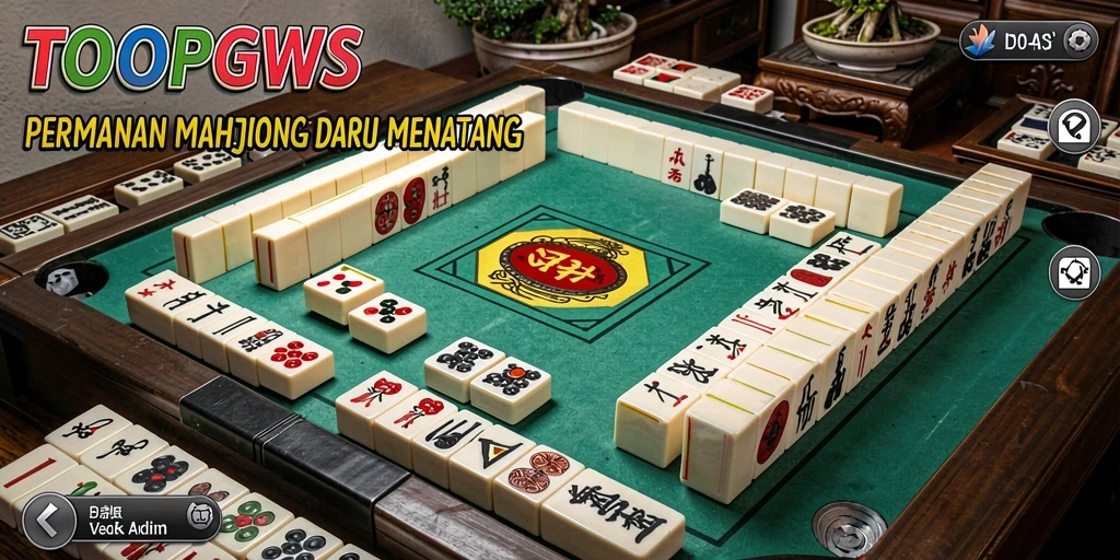 Tampilan gameplay TOOPGWS dengan desain Mahjong yang menawan.