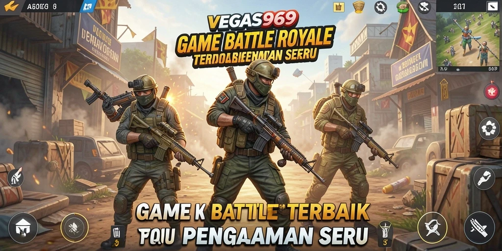Tangkapan layar mendebarkan dari gameplay Battle Royale di VEGAS969.