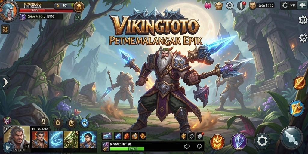 Tampilan gameplay VIKINGTOTO yang menakjubkan saat bertempur.
